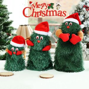 Miniatures en peluche jouets de danse avec musique joyeux Noël