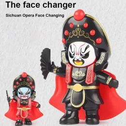 Miniatures Sichuan Opera Face Changement Doll Ornement traditionnel Opéra chinois traditionnel Culture de poupée et art Face Makeup Poll Face Changeur