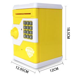 Miniatures Toys ATM -wachtwoord ATM Piggy Bank voor echt geldbesparende doos Cash Coin kan