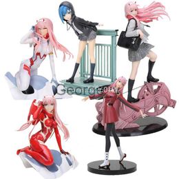 Minifig 28 cm DARLING in de FRANXX Anime Figuur Zero Two 02 Action Figure DARLING in de FRANXX Ichigo Beeldje Collectible Model Toys J230629