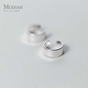 Minimalisme Charme Boucle D'oreille À La Mode En Argent Sterling 925 Boucles D'oreilles Clip Rond Pour Femmes Et Fille Bijoux Accessoires Exquis 210707