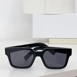style minimalisme lunettes de soleil noires design classique monture gris clair lentille bleue monture carrée 03ZS facile à porter modèle simple populaire protection uv400 lunettes de conduite