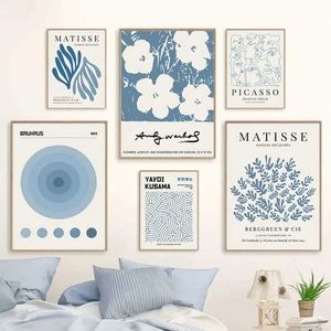 Esthétique minimaliste Art Matisse Matisse Grassland Yayoi Bunko Picasso Haute définition Affiche de peinture à l'huile Decoration Home Decoration Gift J240505