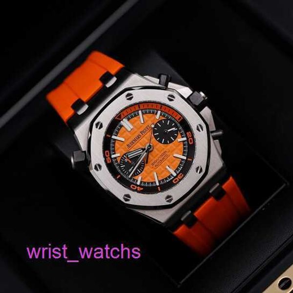 Reloj de pulsera AP minimalista Royal Oak Offshore 26703ST Reloj deportivo para hombre Acero de precisión Naranja Mecánico automático Reloj de moda suizo mundialmente famoso