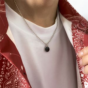Minimaliste noir goutte huile pendentif colliers pour femmes collier breloque femme mâle perles collier tour de cou bijoux 2021