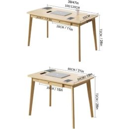 Minimalistisch computerbureau met lade, 31/39/47 inch schrijf desk voor thuisslaapkamer Office Escritorio de Oficina kantoormeubilair