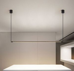 Tira de mesa de comedor minimalista, lámpara colgante LED para comedor, oficina, luces colgantes modernas, lámparas colgantes de diseñador, accesorio de iluminación MYY