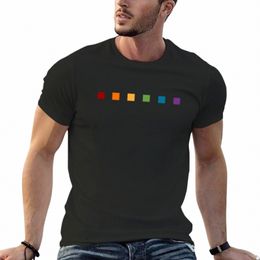 T-shirt minimaliste avec drapeau de la Gay Pride, grandes tailles, haut d'été, blanc uni, pour hommes, A1p7 #