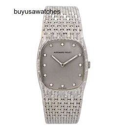 Montre-bracelet AP élégante minimaliste, échelle de platine 18 carats avec ensemble de diamants, montre mécanique manuelle pour femme, montre de luxe, montre suisse haut de gamme