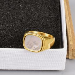 Minimalistische overdreven ontwerp gouden platte ring vrouwelijke hipster shell ring bruiloft sieraden accessoires CX220311