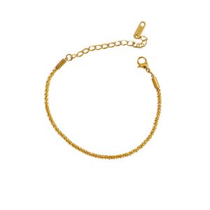 Pulsera de estrella completa minimalista Estilo Ins Femenino Diseño de nicho Neta Red Red Chain Titanium Steel Titanium Joyería de mano de oro de 18K