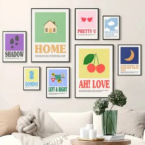 Minimalistische Meubels Canvas Schilderij Thuis Muur Kpop Esthetische Kleur Cartoon Poster en Print Foto Living Bedroon Home Decor Geen Frame Wo6