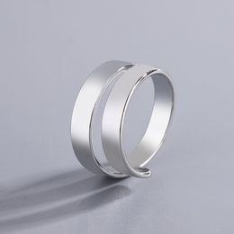 Bague minimaliste en acier inoxydable plaqué or Bijoux Hip Hop irréguliers simples Complice exclusif