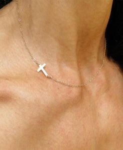 Collier de tour de cou couleurs en argent en argent en or minimaliste pour femmes simples usurs de petits collares de pendentif Chokers7324761