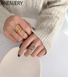 Anillo de color de dedo abierto de nudo minimalista anillo de color plateado para mujeres accesorios regalo SR6596938140