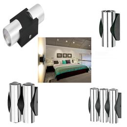 Minimalistische LED-wandlamp Aluminium 2W 4W 6 W Muren Blaker Licht AC95-265V Home Woonkamer Slaapkamer Corridor Holiday Party KTV Hotel Decoratieve Lichten