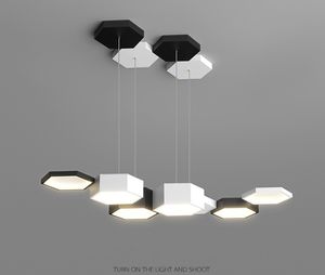 Lampe de salon minimaliste, lampe de Table de Bar moderne et Simple, lustre de bureau de styliste, lampes géométriques créatives