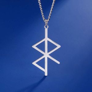 Minimalistische Noordse Rune ketting Viking liefde en vrede hanger trui keten vrouwen mannen amulet sieraden valentijnsdag cadeau