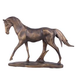Minimalistisch paardenstandbeeld Hars Bronco Horse Sculpture Home Decor Jaar van geboorte Geschenk ambachtelijk ornament Accessoires L3215 T200619