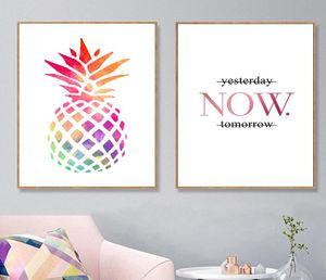 Affiche minimaliste affiches affiches d'ananas à l'ananas et imprimés nordiques citations de toile d'art mural pour le salon non framagé2495658