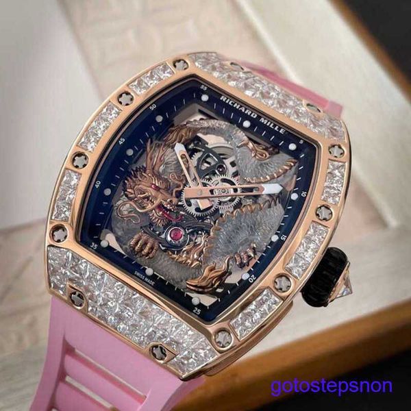 MINDAGNALMAU RM WRIQUE RM57-03 Diamond Rose Gold Crystal Dragon Dragon Limited Edition RM5703