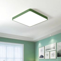 Luces de techo LED de macarona cuadrados minimalistas lámparas de morden para sala de estar acogedoras luces de la habitación lámparas de techo de cocina d2.0