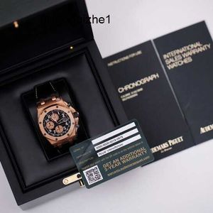 Reloj de pulsera táctico minimalista Reloj AP Epic Royal Oak Offshore 26470OR Reloj para hombre con cara negra Cronógrafo de oro rosa de 18 quilates Reloj suizo mecánico automático Nombre Watc