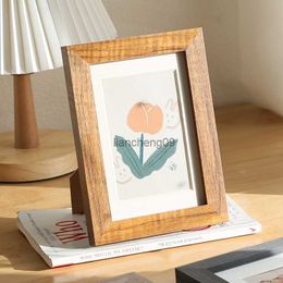 Minimalistische Houten Fotolijst Familie Kinderen Kleine Fotolijst Opknoping Muur Creatieve Cadre Foto Muurschildering Esthetische Room Decor L230620