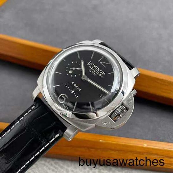 Montre de poignet minimaliste Panerai Mens Watch Luminor Series 44 mm de diamètre de rangement de puissance de huit jours mécanique célèbre montre Pam00233 Watch
