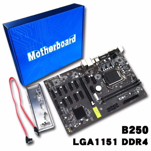 Freeshipping Mining Board B250 Mining Expert Motherboard Interfaz de tarjeta de video Compatible con GTX1050TI 1060TI Diseñado para Crypto Mining