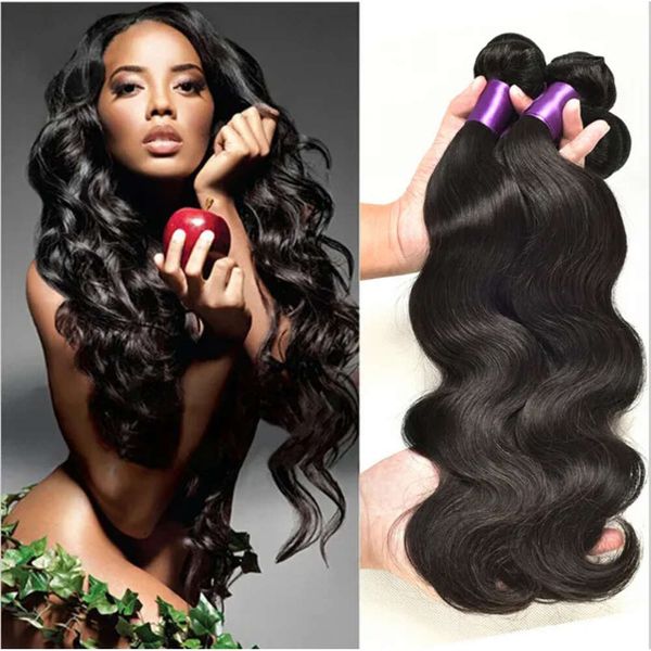 Mink Brésilien Wave Human Remy Right Right Fair tiss 70g / pc 3pcs / lot Double Tofts Natural Noire Couleur de Vierge humaine Extensions de cheveux