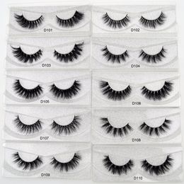 Pestañas de visón 3D Pestañas de visón Thick HandMade Pestañas de tira completa Cruelty Free Luxury Mink Curly Lashes serie D