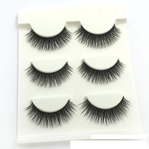 3D False Eyelashes 3 Pairs box Sexy 100% Handmade Beauty Thick Long Fake Eye Lashes