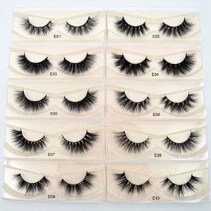 Nertsende wimpers 3D mink wimpers 100% wreedheid vrije wimpers handgemaakte herbruikbare natuurlijke wimper wispies valspies valse wimpers make -up e serie mink wimper