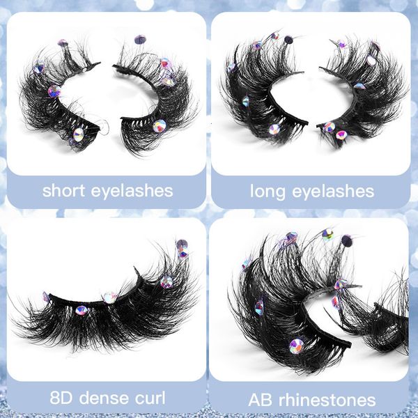 Mink Lashes Wholesale 5/10/30/50 Paies 25 mm Cousshes longs Wispy Messy Fluffy Lashs Makeup en vrac 25 mm Filks de vison 240201