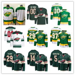 Maillots de hockey sauvages personnalisés du Minnesota 22 Marat Khusnutdinov 68 Rasmus Kumpulainen 10 Vinni Lettieri 27 Jacob Lucchini 6 Dakota Mermis 4 Jon Merrill 15 Mason Shaw