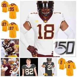 Minnesota Golden Gophers College Football Jersey Jason Williamson Jersey Jake Mayan Ahanotu Alex Strazzanti Custom Stitched