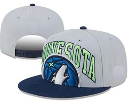 Minnesota''timberwolves''ball Caps 2023-24 Unisexe Fashion Cotton Champions Finales Baseball Cap Snapback Men Femmes Sun Chat Embroderie printemps Summer '' '' CAP A