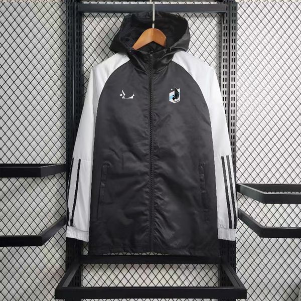 Minnesota United FC Veste de loisirs pour hommes coupe-vent sweat-shirt à capuche coupe-vent sports de plein air coupe-vent hommes mode veste décontractée