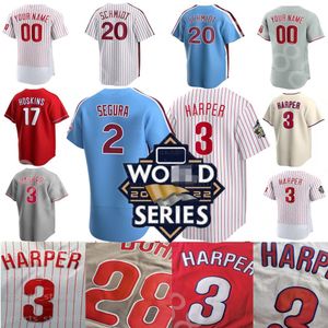 2021 2022 Custom S-4XL 3 Bryce Harpe Jersey 17 Rhys Hoskins 10 JT Realmuto Heren Dames Jeugd elke naam elk nummer truien gestikt 05