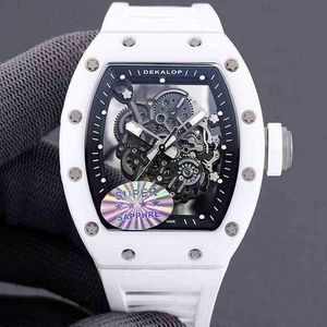 minderheid keramiek horloge vrouwelijke witte saffier uitgeholde volautomatische mechanische milemir rm055 LBLF