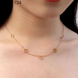 Minos – colliers trèfle en acier inoxydable, bijoux hypoallergéniques, plaqué or 18 carats, collier porte-bonheur trèfle à quatre feuilles pour femmes