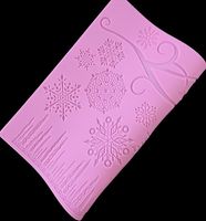 Minsunbak Christmas Series Cake Border Decoration Silicone Moule Snowflake Pattern Lace Silicone Pad Sugar Lace Mat 210225