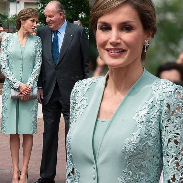 Verde menta Madre de la novia Vestido Novio Traje formal Chaqueta larga Hasta la rodilla Moda Por encargo Vestidos para ocasiones especiales Robe De Soiree