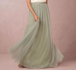 Menta suave tul enaguas de boda falda 47quot accesorios nupciales largos falda de tul hecha a medida crinolina para niñas vestido de boda 1305891