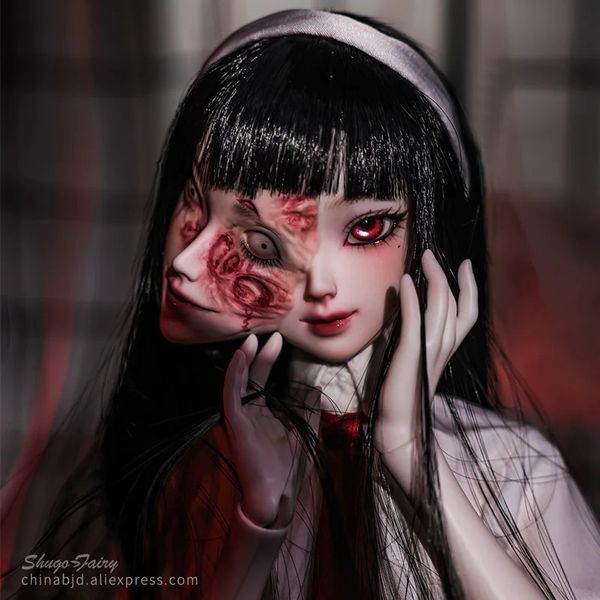 Mio 2ème Tomie poupée aimant visage fantôme BJD 1/4 Oueneifs Double émotion fille siamoise de nulle part Nano Anime poupées articulées 240308