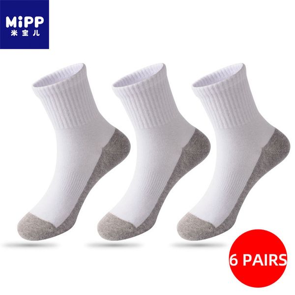 Mipp Brand Enfants Sports Chaussettes École Blanc Black Sports Sports Casual Casual Girl Girl Qualité Respirante pour 2-16 ans LJ200828