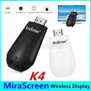 Mirastcreen K4 TV Stick Draadloze WiFi Display Dongle Ondersteuning 1080P HD Miracast AirPlay voor Android IOS Smart Phone Tafel PC