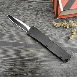 MIRCO ASTENDET OTF MINI POCKING PLODING COUTEAU 440C Point de goutte Blade aluminium Black Handle