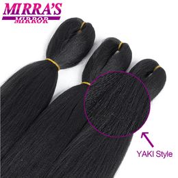 Mirra's Mirror Jumbo Braid Hair 20 "/26" Ombre Bruin Braiding Hair Pre uitgerekte synthetische haarextensies voor haakvlechten